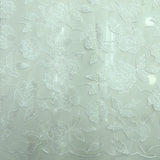 Floral Jaal Embroidery On White Dyeable Net Fabric