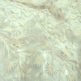 Jaal Embroidery On Dyeable Net Fabric