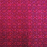 Rose Red Pure Raw Silk Ikat Fabric