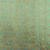 Light Orange Pure Raw Silk Ikat Fabric