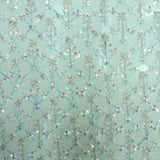 Sequins Embroidery On Dyeable Net Fabric