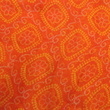 Orange Bandhani Georgette Printed Fabric