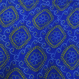 Blue Bandhani Georgette Printed Fabric