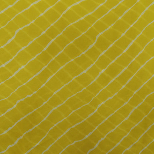 Yellow Colour Leheriya Georgette Printed Fabric