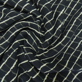 Black Colour Leheriya Georgette Printed Fabric