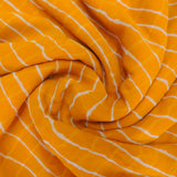 Mustard Colour Leheriya Georgette Printed Fabric