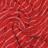 Red Colour Leheriya Georgette Printed Fabric