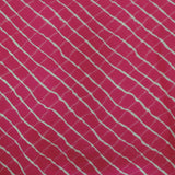 Pink Colour Leheriya Georgette Printed Fabric