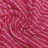 Pink Colour Leheriya Georgette Printed Fabric