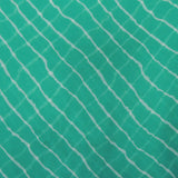 Sea Green Colour Leheriya Georgette Printed Fabric