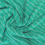 Sea Green Colour Leheriya Georgette Printed Fabric