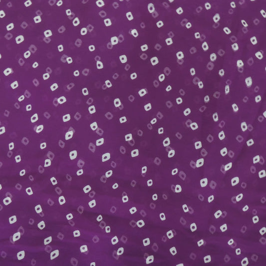 Magenta Bandhani Georgette Printed Fabric