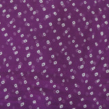 Magenta Bandhani Georgette Printed Fabric