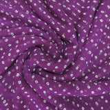 Magenta Bandhani Georgette Printed Fabric