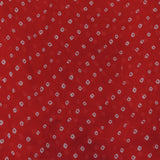 Red Bandhani Georgette Printed Fabric