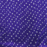 Blue Purple Bandhani Georgette Printed Fabric