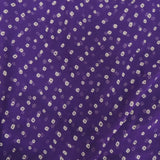 Purple Bandhani Georgette Printed Fabric