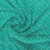 Sea Green Bandhani Georgette Printed Fabric