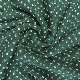 Bottle Green Bandhani Georgette Printed Fabric