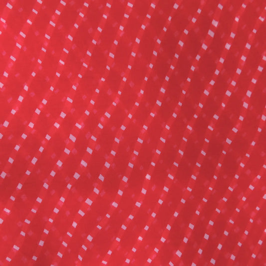 Cherry Red Bandhani Georgette Printed Fabric