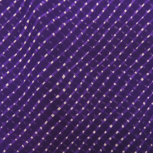 Purple Bandhani Georgette Printed Fabric