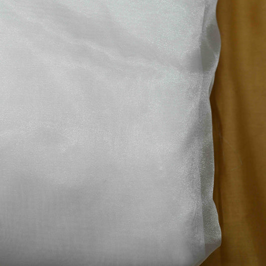 Nylon Shimmer Organza Fabric Dyeable - Shree Om Fabrics