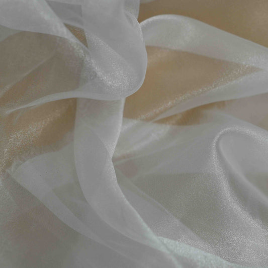 Nylon Shimmer Organza Fabric Dyeable - Shree Om Fabrics