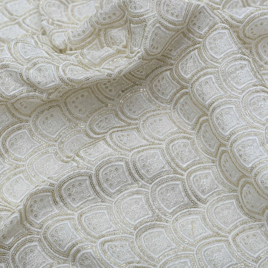 All Over Sequins Thread Work On Dyeable Upada Fabric