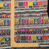 All Over Black Traditional Thread Work On Upada Fabric