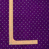 Rani Purple Colour Golden Buti Embroidery On Velvet Fabric