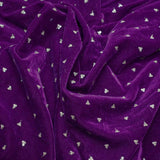 Rani Purple Colour Golden Buti Embroidery On Velvet Fabric