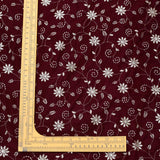 Maroon Colour All Over Golden Jaal Embroidery On Velvet Fabric