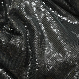 All Over Black Sequin Work On Georgette Fabric