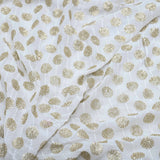 All Over Sequins Work On Dyeable Georgette Fabric