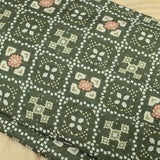 Mehandi Green Colour Patola Tussar Silk Printed Fabric - Shree Om Fabrics