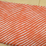 Orange Colour Leheriya Cotton Printed Fabric - Shree Om Fabrics